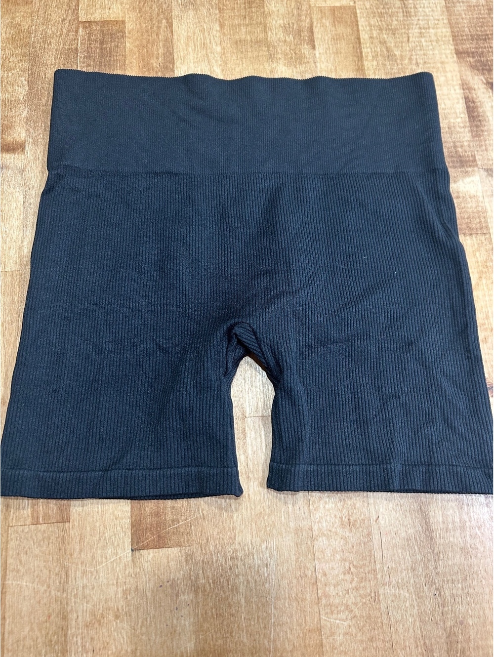 No Boundaries Black Ribbed High Waist Biker Shorts Size L (12-14)